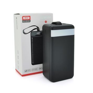 PowerBank XO-PR159 60000mAh, flashlight, Input: 5V / 2.5A, 9V / 2A,12V / 1.5A (Micro, Type-C, Lightning), Output: 5V / 2A, 5V / 3A, 9V / 2A (2USB,Type-C), Q16,plastic,Black XO купити в Україні