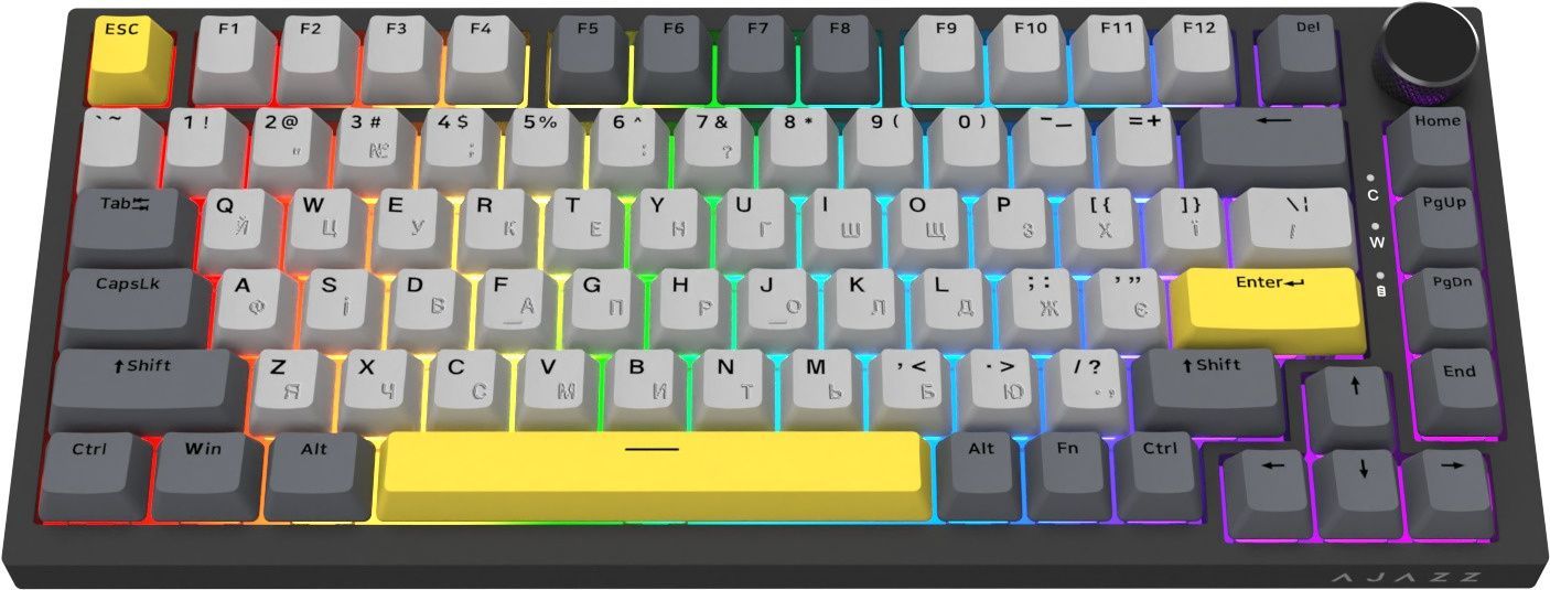 Клавиатура Ajazz AK820 Sea Salt Switch Black USB-C (AK820-SS-BGY) Ajazz купить в Украине