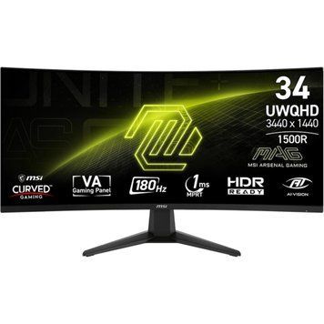 Монітор MSI 34" MAG 346CQ (9S6-3DD71M-001) VA Black 180Hz Curved MSI купити в Україні