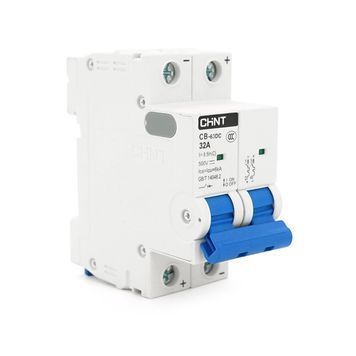 Автоматический выключатель постоянного тока CHINT CB-63DC 2P 32A, DC500V, 6kA, DIN, 86*36*49.5mm CHINT купить в Украине