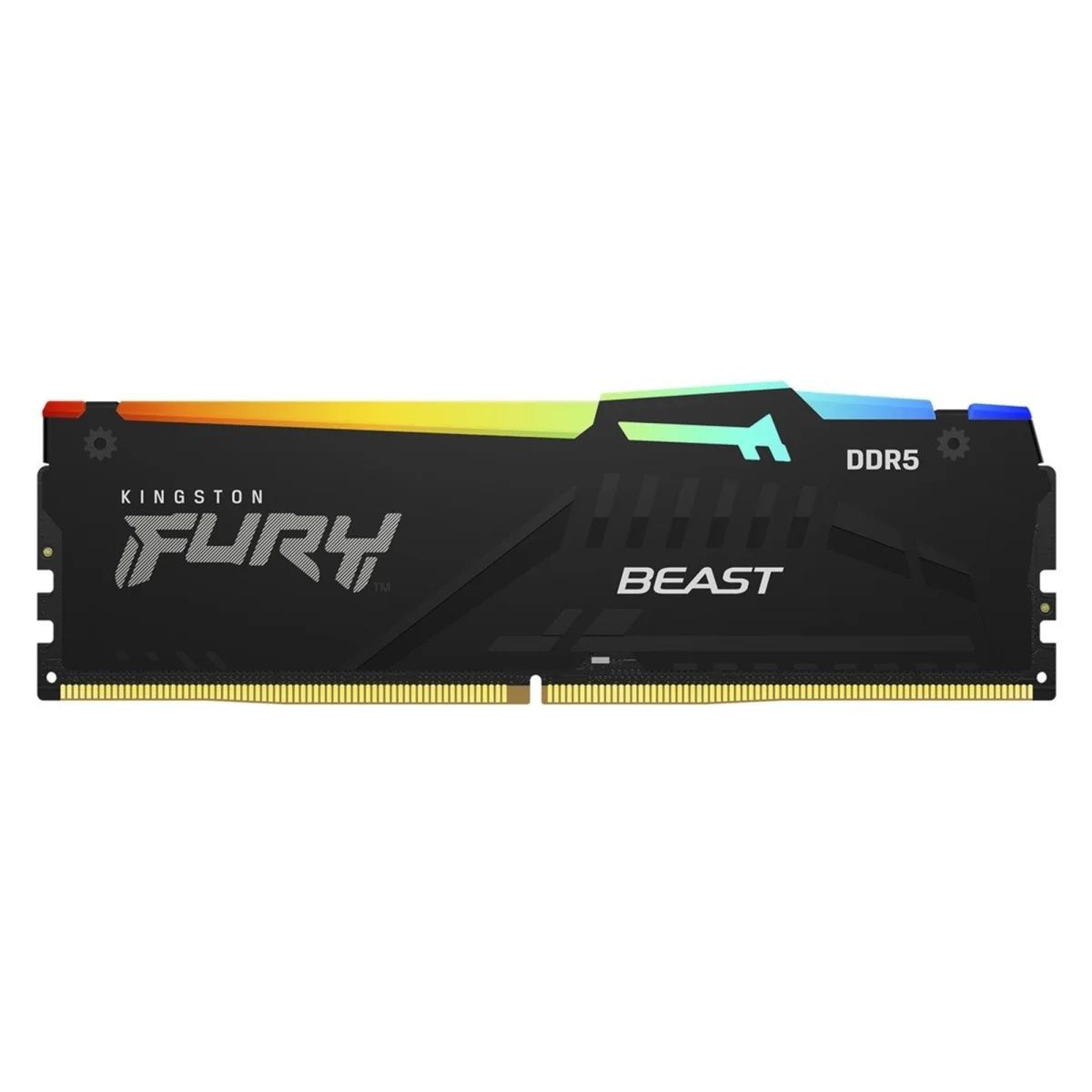 Модуль пам'яті Kingston Fury Beast Black RGB DDR5-5600 64GB (2x32GB) CL40-40-40 1.25V XMP (KF556C40BBAK2-64) Kingston FURY купити в Україні