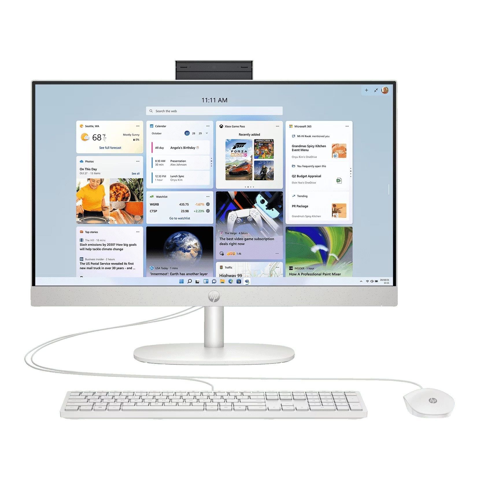 Моноблок HP AiO 24-cr0004ua (9C9C4EA) Shell White HP купити в Україні