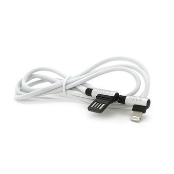 Кабель iKAKU KSC-028 JINDIAN charging data cable for iphone, Silver, довжина 1м, 2.4A, BOX iKAKU купити в Україні