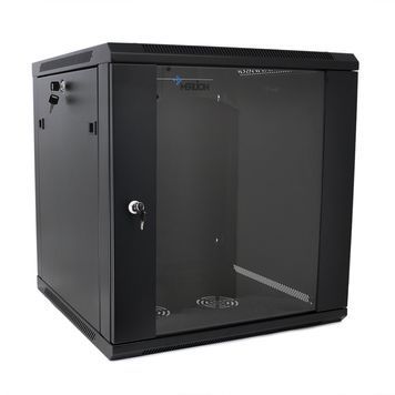 Шафа Merlion 22U, 600*450*1081mm (Ш*Г*В)мм загартоване скло, чорна, сталь 1,2мм із замком (у розібраному вигляді!!!) MERLION купити в Україні