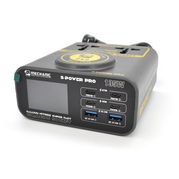 Зарядні станція з цифровою індикацією MECHANIC S-Power Pro, 4*PD3.1-30W, 2*QC3.0-15W,Wireless Charging, 2*Socket, 220V / 135W. 131*125*47mm MECHANIC купити в Україні