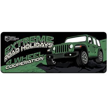 Коврик 300*700 тканевой Extreme road holidays с боковой прошивкой, толщина 2 мм, Dark green, Пакет Voltronic купить в Украине
