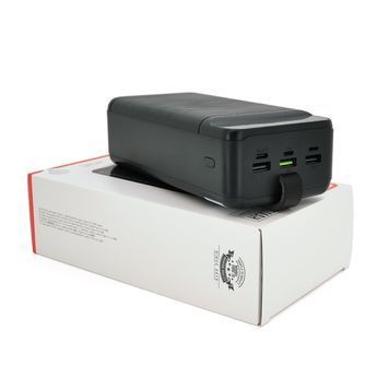 PowerBank XO-PR158 50000mAh, Input:5V / 2.5A, 9V / 2A,12V / 1.5A (Micro, Type-C, Lightning),Output: 5V / 2A, 9V / 2A (3хUSB,Type-C), Q18,plastic,Black XO купити в Україні