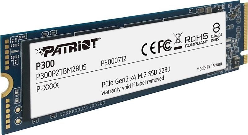 Накопитель SSD 512GB Patriot P300 M.2 2280 PCIe 3.0 x4 NVMe TLC (P300P512GM28) Patriot купить в Украине