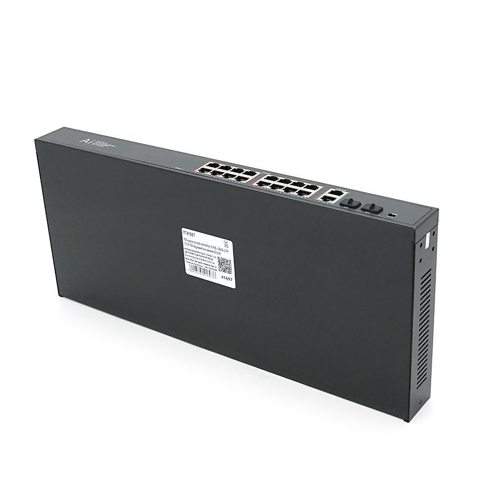 POE коммутатор гигабитный Merlion 16 POE + 2 RJ45 + 2 SFP 10 / 100 / 1000 встроенный блок питания 52V 4.8A MERLION купить в Украине