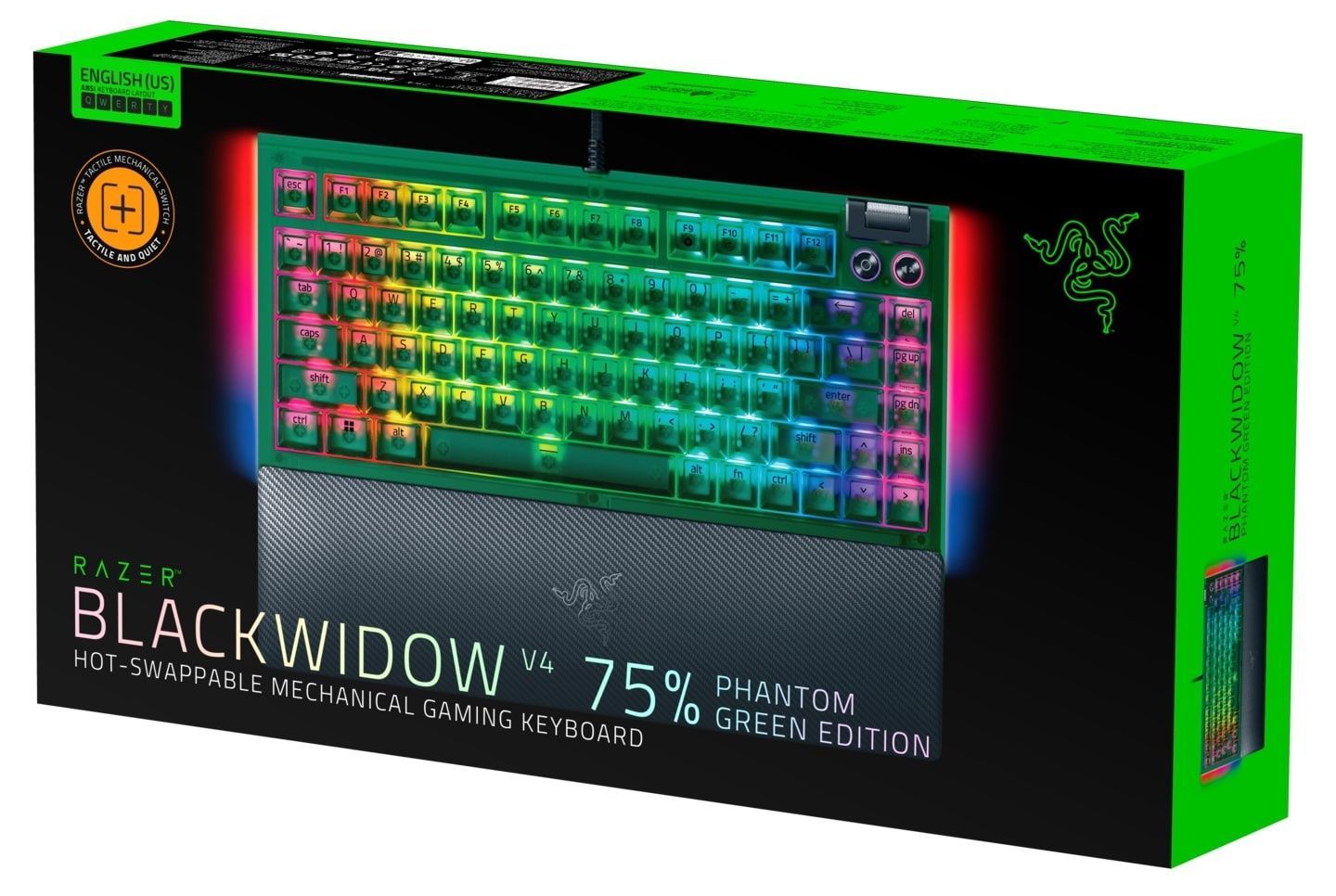 Клавиатура Razer BlackWidow V4 75% Phantom Green (RZ03-05003300-R3M1) Razer купить в Украине