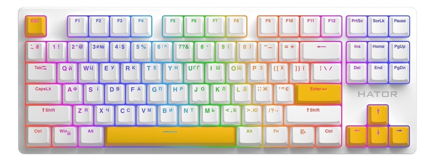 Набор кейкапов Hator PBT Keycaps Autograph Edition Sunny Yellow (HTS-715) Hator купить в Украине