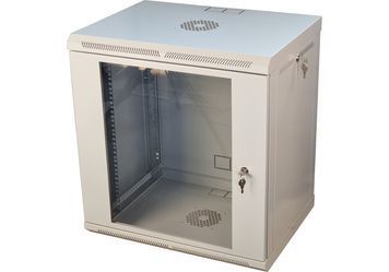 Шафа телекомунікаційна 19" VAGO 12U, настінна, двері акрил, сіра, (640х600х600) VAGO купити в Україні