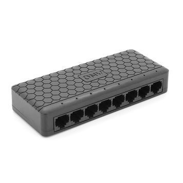 8ми портовый Ethernet коммутатор ONV-H1008ES в черном корпусе, 8*100Мб портов, 5В 1Ач, 132&times;55&times;23.9мм ONV купить в Украине