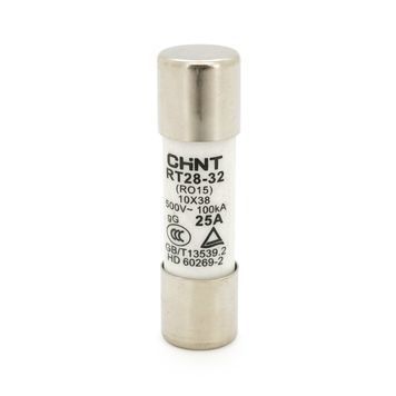 Плавкий предохранитель CHINT-RT28-32 (RO15) 25A 500AC, 10&times;38mm, переменного напряжения, 20 штук в упаковке, цена за 1 штуку CHINT купить в Украине