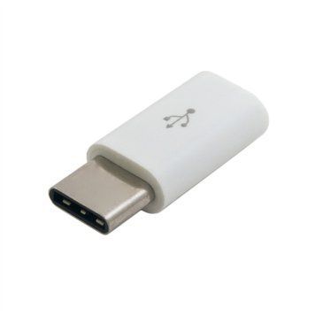Адаптер Lapara USB 3.1 Type-C male на Micro USB female OTG для заряджання, білий Lapara купити в Україні