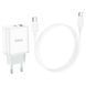 Набір СЗУ 110-240V HOCO C105A + кабель Type-C, порти: USB-C+USB, PD20W+QC3.0, кабель 1м, White, Box HOCO &mdash; фото