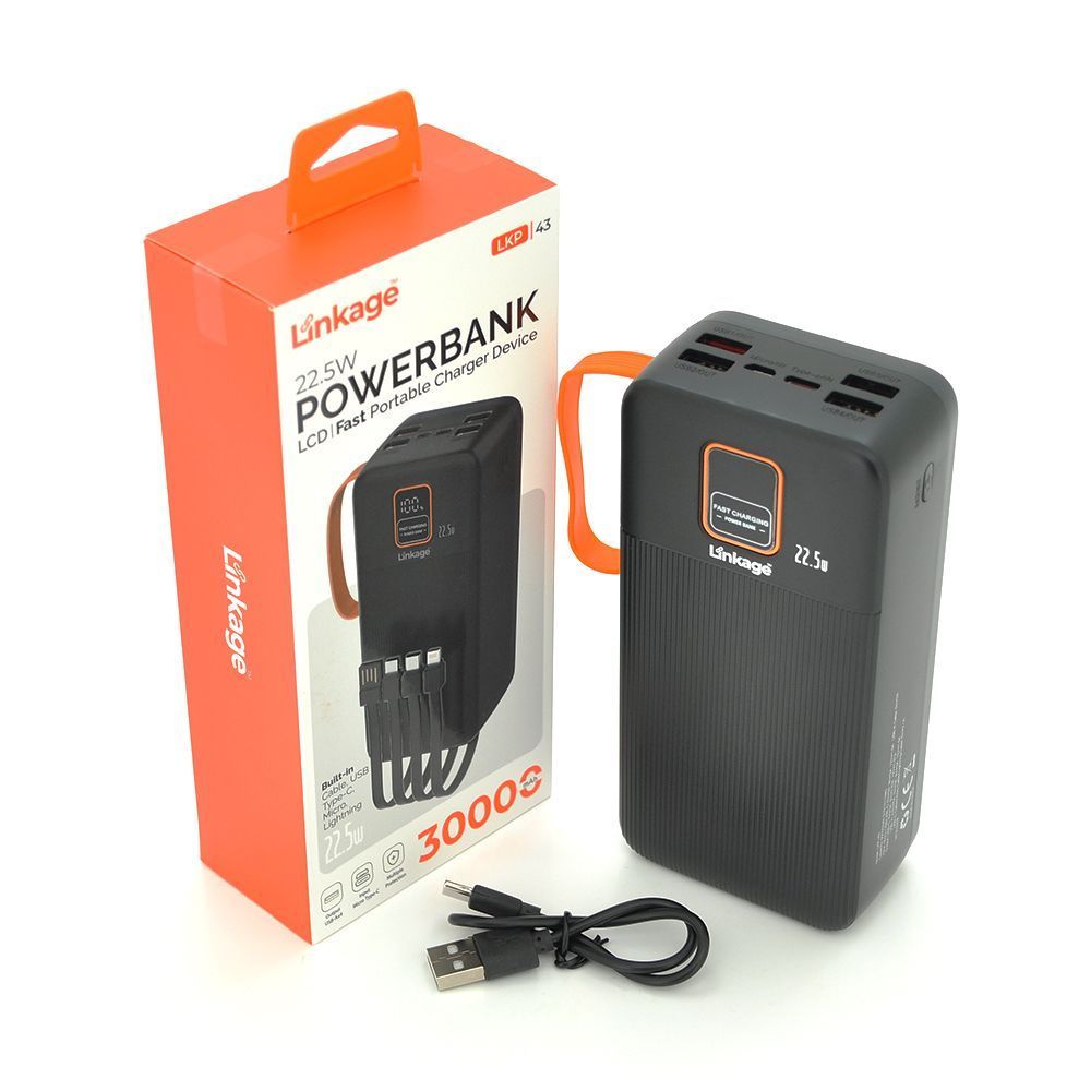 Power bank Linkage LKP-43 30000mAh, Black, Box Patriot купить в Украине