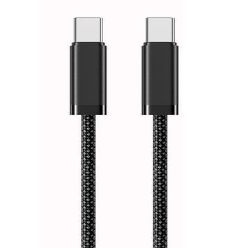 Кабель Type-C to Type-C (male to male), PD100Вт, довжина 1.0м, обплетення, Black, Box Voltronic купити в Україні