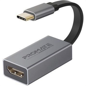 Адаптер Promate USB Type-C - HDMI (M/F) Grey (medialink-h1.grey) Promate купить в Украине