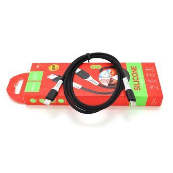 Кабель Hoco X82 silicone, C-Type C, 3A, Black, довжина 1м, BOX HOCO купити в Україні