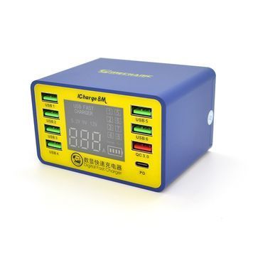Зарядні станція з цифровою індикацією MECHANIC iCharge 8M , 6*USB-A, QC3.0-5В3.4А,9В2.3A,12В1.5А, PD3.1-5В3.4.А,9В2.3A,12В1.5А, 220V / 50W.134*105*65mm MECHANIC купити в Україні