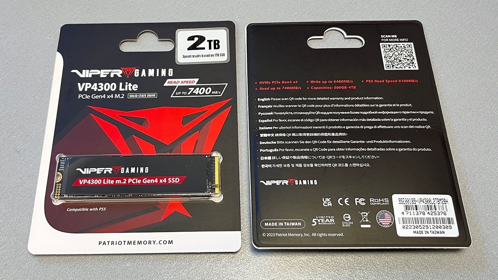 Накопитель SSD 2TB Patriot VP4300 Lite M.2 2280 PCIe 4.0 x4 (VP4300L2TBM28H) Patriot купить в Украине