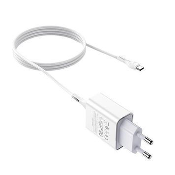 Набор СЗУ 110-240V HOCO C81A 1xUSB+ кабель Type-C, 2.1A, кабель 1м, White, Blister HOCO купить в Украине