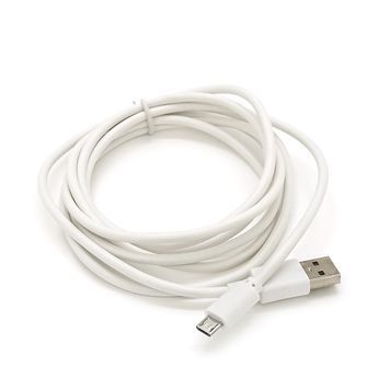 Кабель USB 2.0 (AM / Miсro 5 pin) 2,0м, білий, Пакет Voltronic купити в Україні