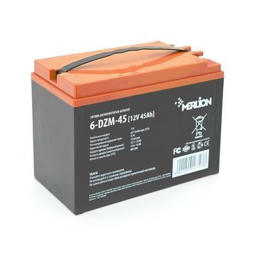 Тягова акумуляторна батарея AGM MERLION 6-DZM-45, 12V 45Ah M5 (222*1211*175) MERLION купити в Україні