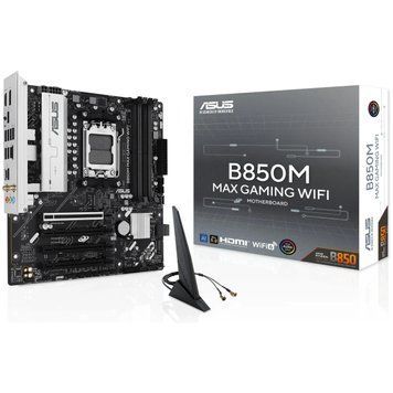 Материнська плата ASUS B850M MAX GAMING WIFI (sAM5, AMD B850, DDR5, mATX) Asus купити в Україні