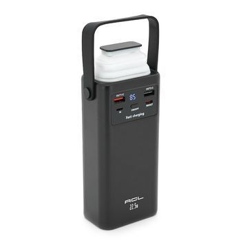 Powerbank ACL PW-112 30000mAh, 22.5W, 2xUSB, 4 кабелі (USB / Micro / Type-C / Lighting), Ліхтар, 0.70кг, Black, Box ACL купити в Україні