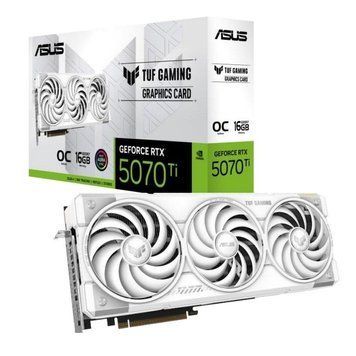 Видеокарта GF RTX 5070 Ti 16GB GDDR7 TUF Gaming OC White Asus (TUF-RTX5070TI-O16G-WHITE-GAMING) Asus купить в Украине