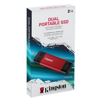 Накопитель внешний SSD USB 2TB Kingston Dual Portable Red (SPSD/2TB) Kingston купить в Украине