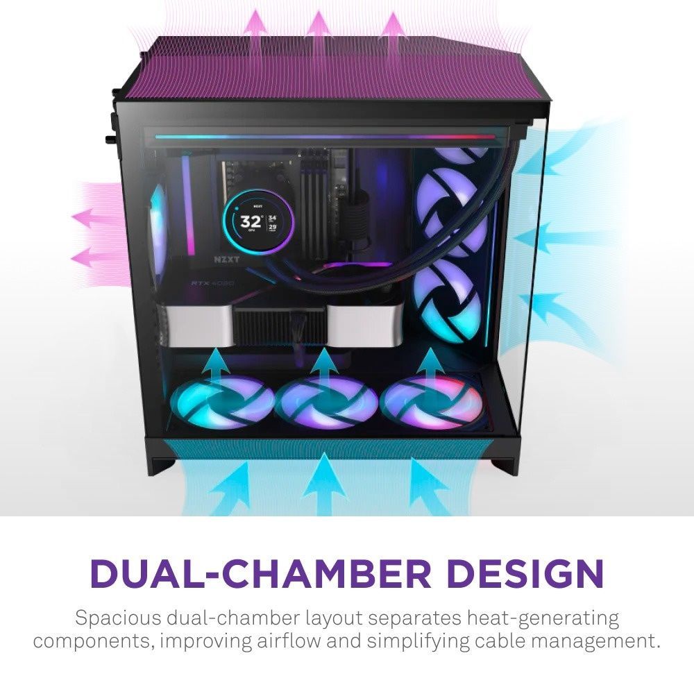 Корпус NZXT H9 Flow RGB Black (CM-H92FB-R1) NZXT купить в Украине