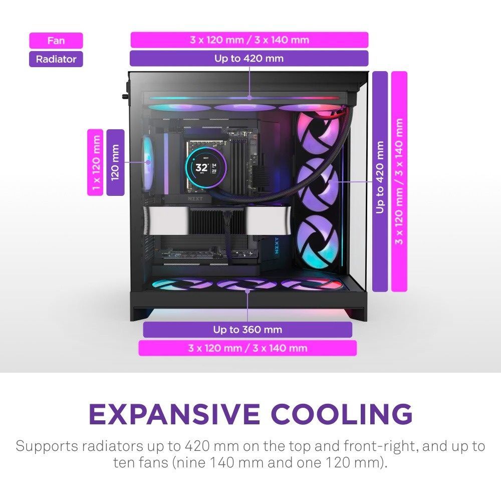 Корпус NZXT H9 Flow RGB Black (CM-H92FB-R1) NZXT купить в Украине