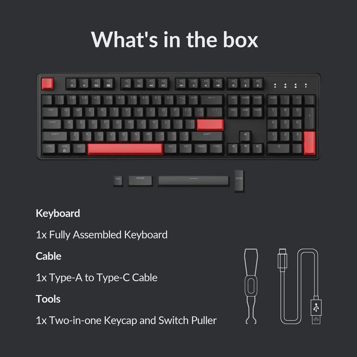 Клавіатура Lemokey X3 Keychron Mechanical Brown Switch UA Black (X3-H3-UA) Lemokey купити в Україні