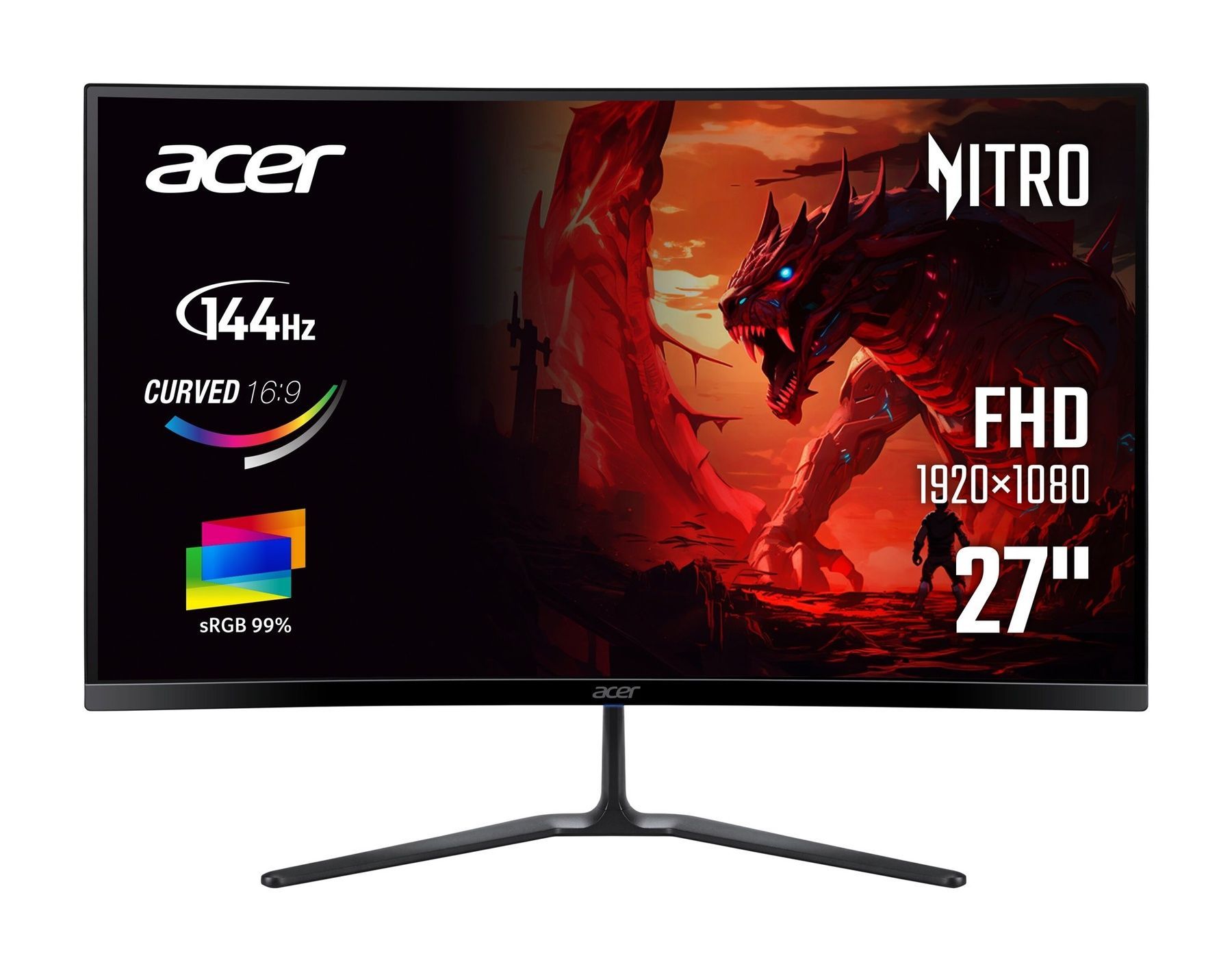 Монитор Acer 27" ED270P0bmipx (UM.HE0EE.005) VA Curved Black 144Hz Acer купить в Украине
