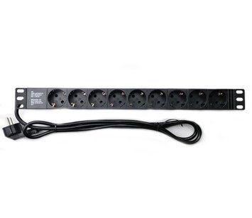 Блок розеток EServer 1U 19" (WT-2261A-GER-9WAY) без выкл., алюм. корп., 9 розеток, 1.8м EServer купить в Украине