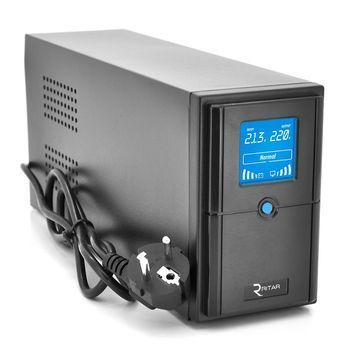 ДБЖ Ritar E-RTM1500 (900W) ELF-D, LCD, AVR, 3st, 3xSCHUKO socket, 2x12V9Ah, metal Case. Q2 (405*195*285) 11,5 кг (340*120*190) Ritar купити в Україні