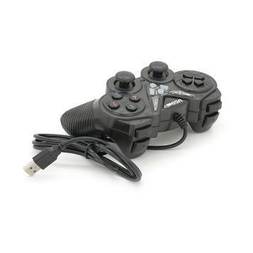 Геймпад проводной для ПК USB-908 USB 2.0 Double Shock (Black), Blister Voltronic купить в Украине