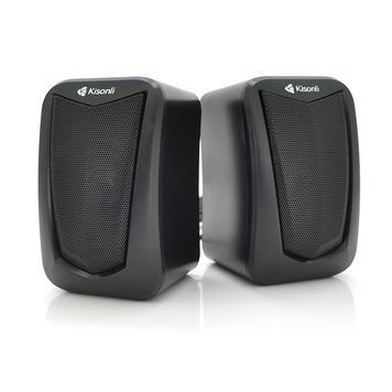 Колонки 2.0 Kisonli KS-06, для ПК і ноутбука, USB + 3.5mm, 2x3W, 20Hz- 20KHz, Black, BOX, Q50 KISONLI купити в Україні