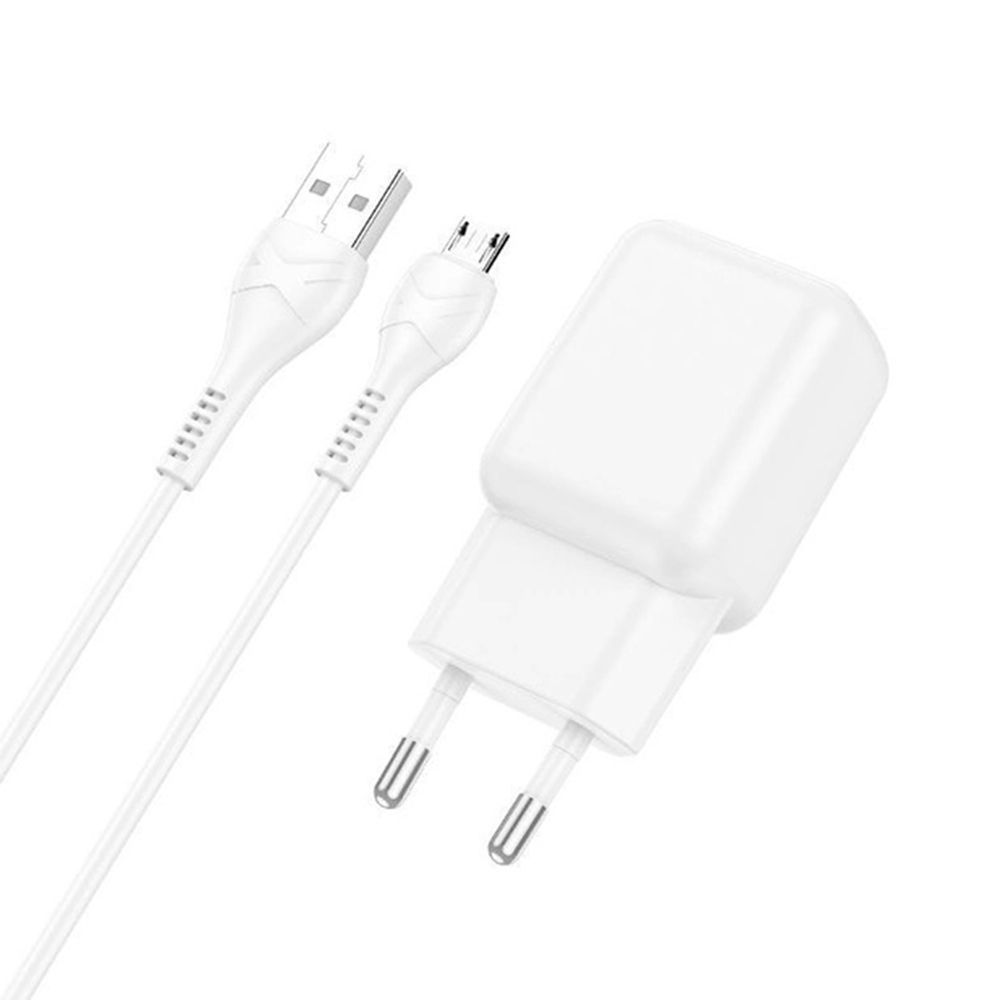 Набор СЗУ 110-240V HOCO C96A+ кабель Micro, 1xUSB, 2.1A, кабель 1м, White, Blister HOCO купить в Украине