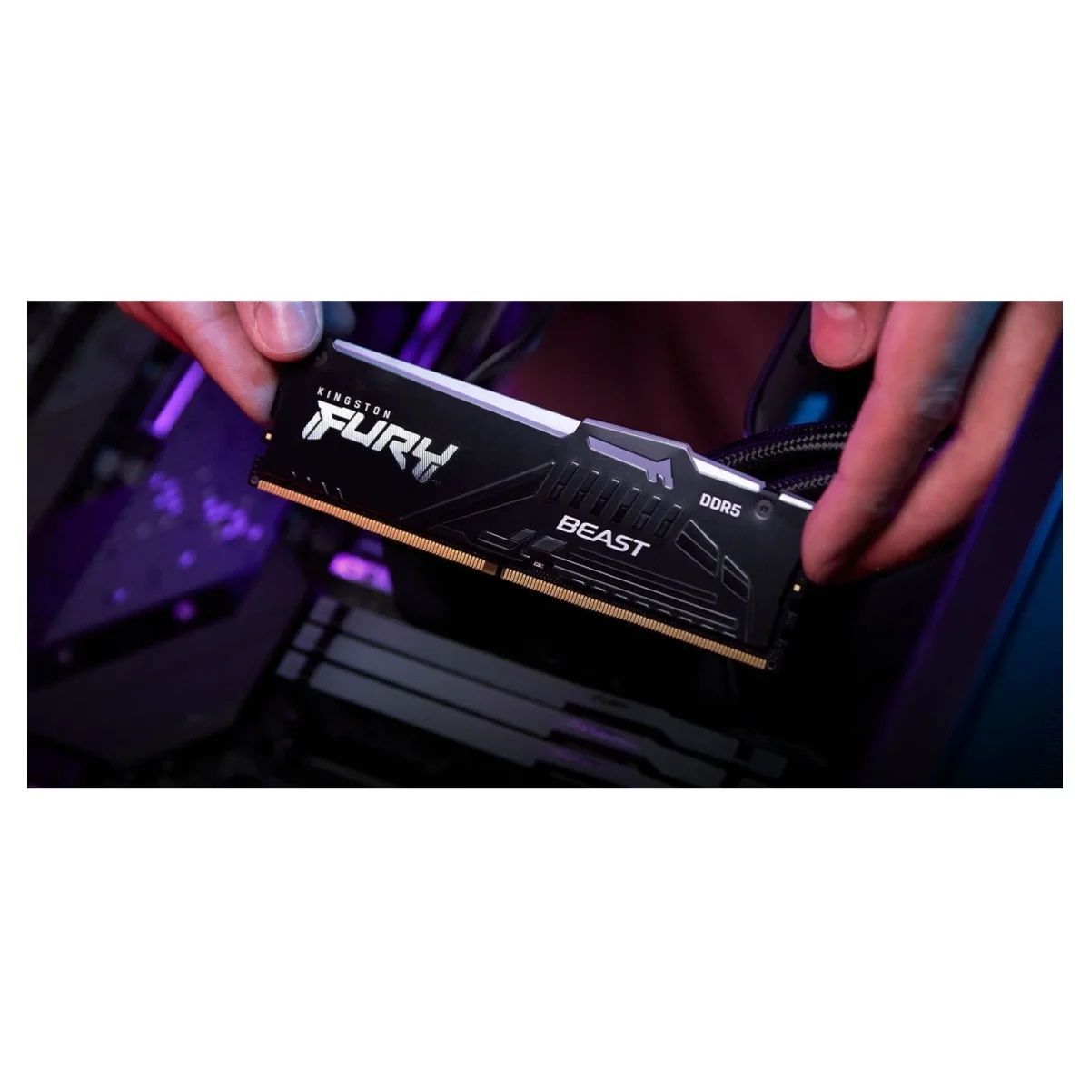 Модуль пам'яті Kingston FURY Beast Black RGB DDR5 6400 32GB (2x16GB) CL32-39-39 1.4V EXPO Kingston FURY купити в Україні