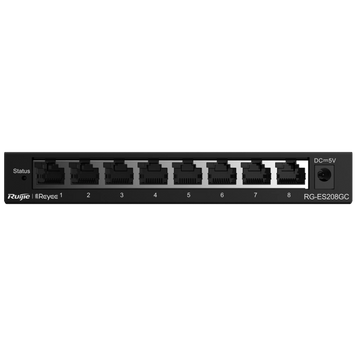 8-портовый управляемый коммутатор Ruijie RG-ES208GC, 8 x10 / 100 / 1000BASE-T, 160x75x24 мм Ruijie Reyee купить в Украине