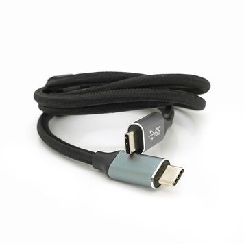 Кабель Type-C to Type-C (USB 3.2 GEN2 male to male), обплетення, Black, довжина 1м, підтримка 100W / 10Gbps, 4K60HZ audio / video outpout, BOX Voltronic купити в Україні