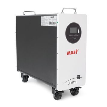 Аккумуляторная батарея Must LiFePO4 LP21-48300 51.2V 300Ah 15,36KWh BMS200A@16S, CAN2&RS232&RS485,WI-FI,IP21 6000 cycles 733*260*635mm, 120KG MUST купить в Украине
