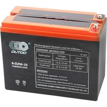 Тягова акумуляторна батарея AGM OUTDO 6-DZM-35 (EVF-35), 12V 35Ah, (223 х 105 х 174), Q1 OUTDO купити в Україні