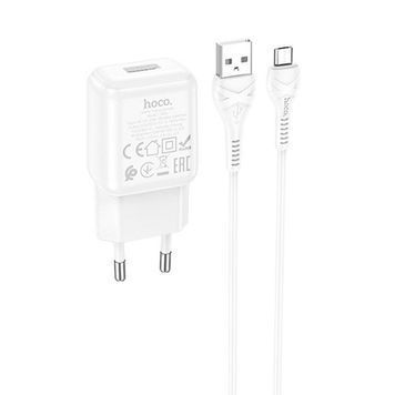 Набор СЗУ 110-240V HOCO C96A+ кабель Micro, 1xUSB, 2.1A, кабель 1м, White, Blister HOCO купить в Украине