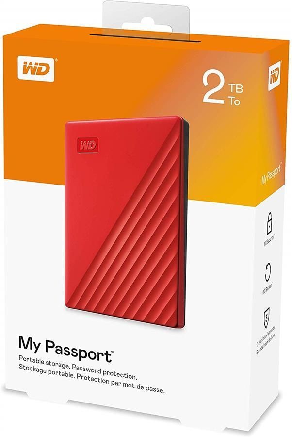 Зовнішній жорсткий диск 2.5" USB 2.0TB WD My Passport Red (WDBYVG0020BRD-WESN) WD купити в Україні