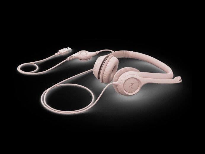 Гарнітура Logitech H390 USB Rose (981-001281) Logitech купити в Україні